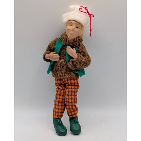 VTG Joyce Byer’s Choice Caroler 7" Figure Boy Ornament Christmas Decor Vintage - Picture 1 of 2